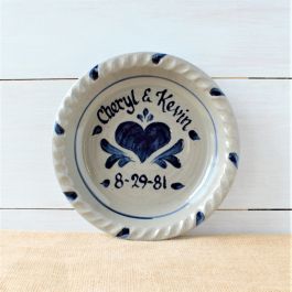 Personalized Pie Plate Rowe Pottery