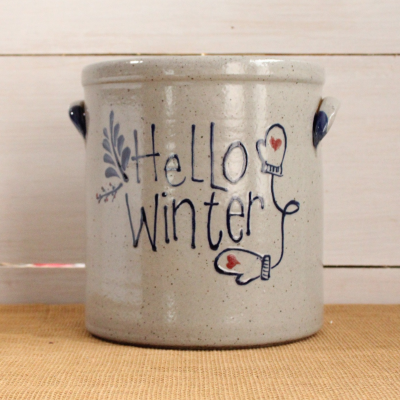 1 Gallon Crock- Hello Winter