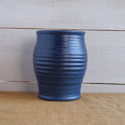 Farmhouse Ridges Utensil Jar - Denim