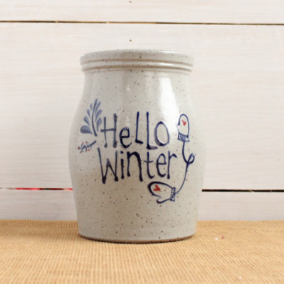 Classic Utensil Jar- Hello Winter