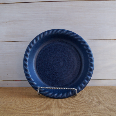 Farmhouse Ridges Pie Plate - Denim