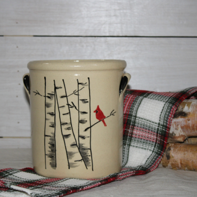 1/2 Gallon Modern Crock- Winter Birch