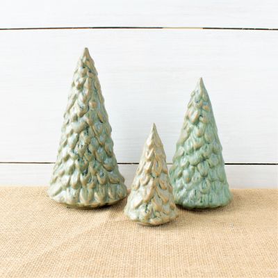 Cornerstone Village Trees (Set of 3) - Evergreen