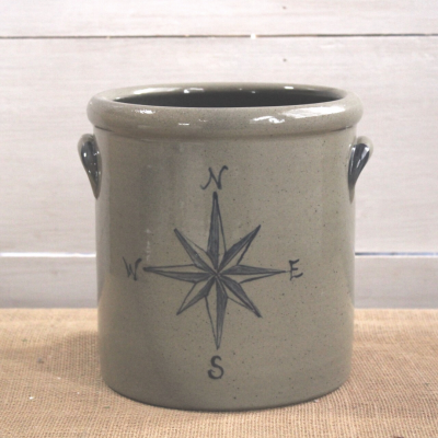 1 Gallon Crock- Compass 