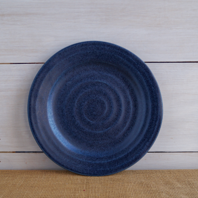 Farmhouse Ridges Dinner Plate - Denim