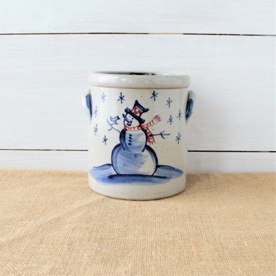 Classic 1/2 Gallon Crock - Snowman