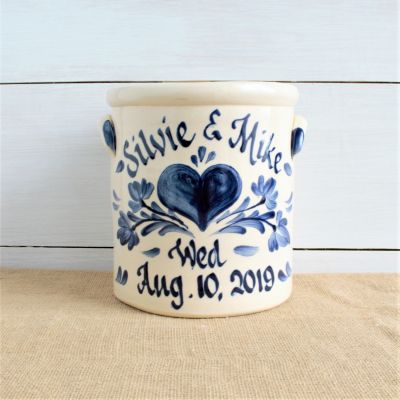 2 Gallon Crock Modern Stoneware- Personalized (Choose your Pattern)