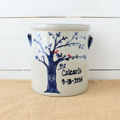 1 Gallon Crock- Personalized "Love Birds"