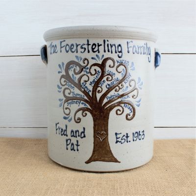 2 Gallon Crock- Personalized Family Tree