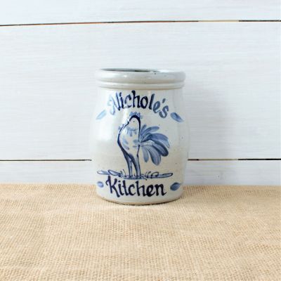 Utensil Jar- Personalized Rooster Pattern