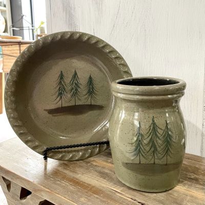 Pie plate- Northwoods Pine Tree 