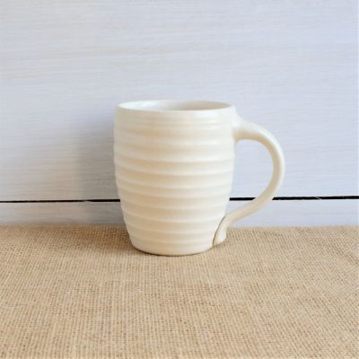 Farmhouse Ridges Mug- Drift White