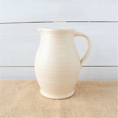 Farmhouse Ridges Pitcher- Drift White