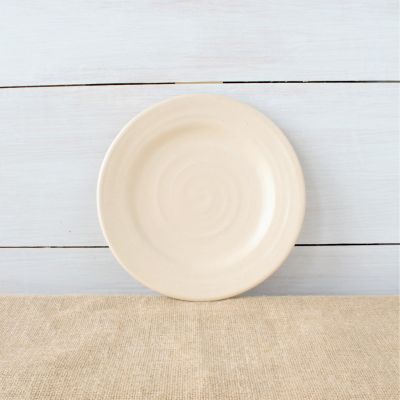 Farmhouse Ridges Salad Plate- Drift White