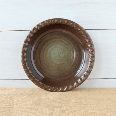 Sandstone Pie Plate - Cerulean Blue