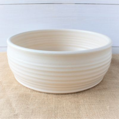 handthrown ridges farmhouse medium serving bowl