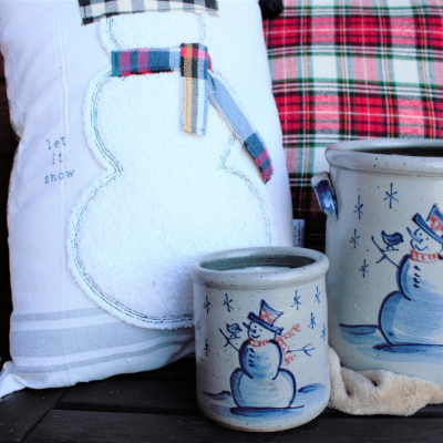 Candle Crock- Snowman