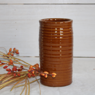 Farmhouse Ridges 7" Vase - Cider