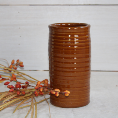 Farmhouse Ridges 7" Vase- Cider