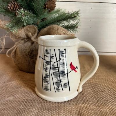 Modern Stoneware Classic Mug- Winter Birch