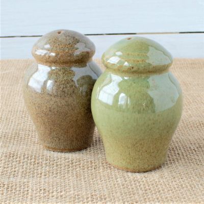 Sandstone Salt & Pepper Pair- Woodland Sage