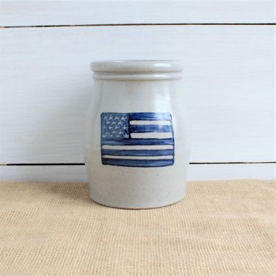 Utensil Jar - Flag Pattern