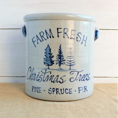 2 Gallon Crock- Christmas Tree Farm