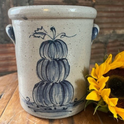 1 Gallon Crock - Stacked Pumpkin