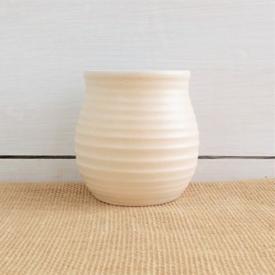 Farmhouse Ridges Cocktail Glass- Drift White