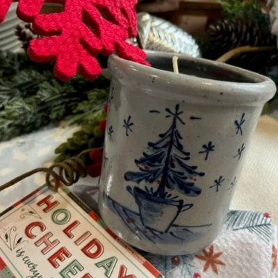 Candle Crock - Potted Pine