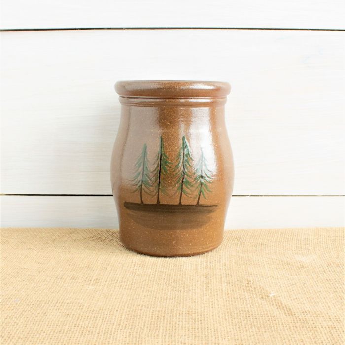 Northwoods Utensil Jar Rowe Pottery