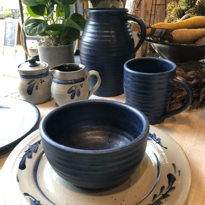 Farmhouse Ridges Pitcher - Denim